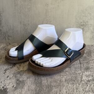 Mephisto Helen Women's Size EU 36 Slide Metallic Leather Thong Sandals Slides